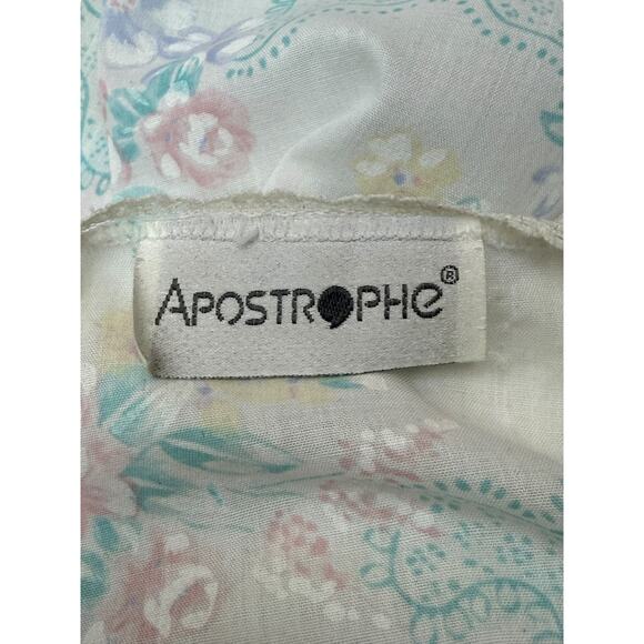 1970's SEARS APOSTROPHE floral lace summer robe - Picture 4 of 8